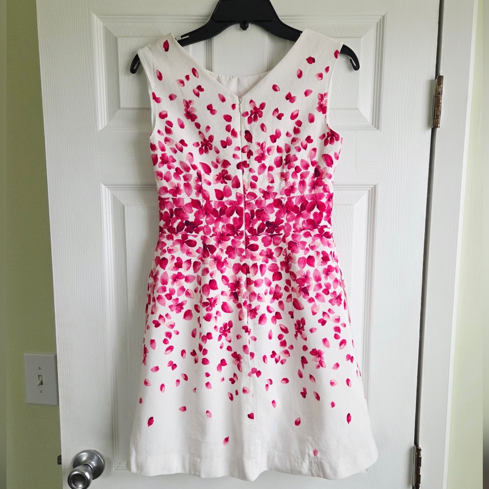 TAHARI ✨️ White Floral Sleeveless Midi Women's Dress Size 4P - Picture 9 of 14